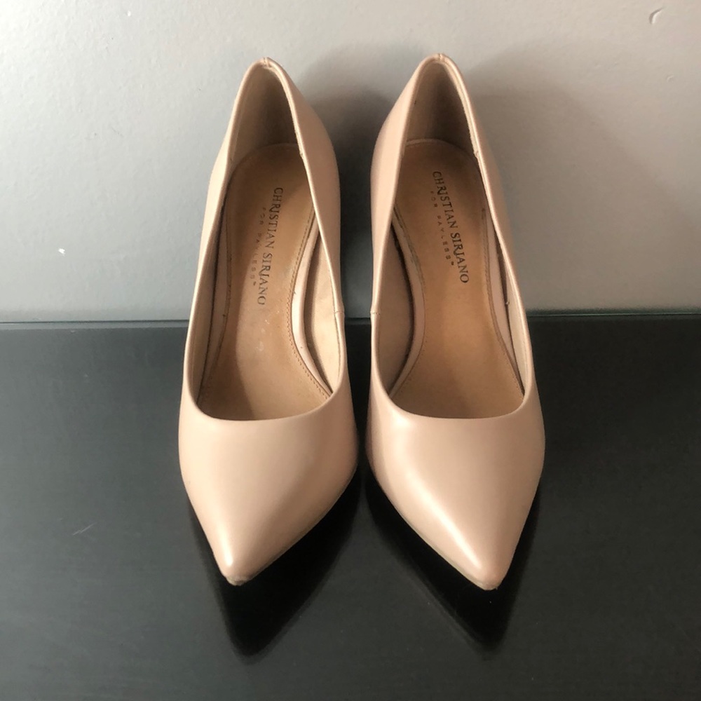 Nude pointed toed Christian Siriano high heels